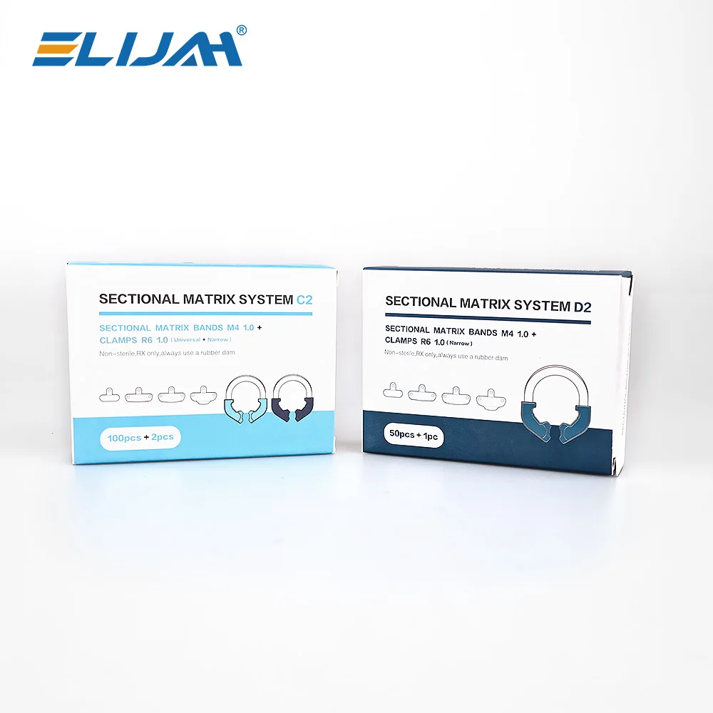 

ELIJAH Dental Matrix Bands NITI Metal Matrices Clamp Ring Sectional Contoured Matrix System Nickel Clamping Ring Dentist Tools
