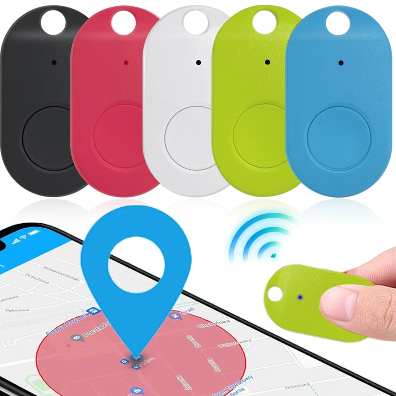 Portable Mini Bluetooth GPS Tracker Anti-Lost Mini Key Finder Locator Pets Articles Wallet Collar Tracking Device Accessories