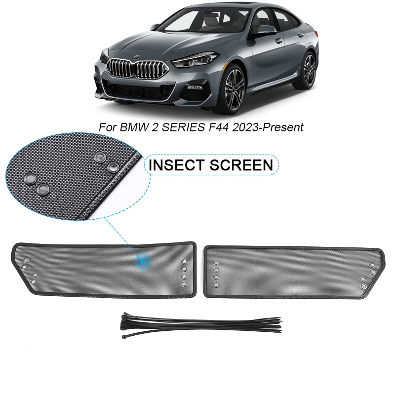 2PCS Car Insect-proof Air Inlet Protection Cover Airin Insert Net Auto Vent Racing Grill Filter For BMW 2Series F44 2023-2025