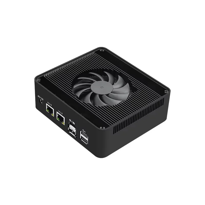 Topton Mini PC NAS in Metallo per Ufficio NUC In-tel 3 N350 N95 Firewall PC 2x2.5G LAN 2xNVMe DDR5 HD+DP+Type-C 3x4K HTPC Server Domestico