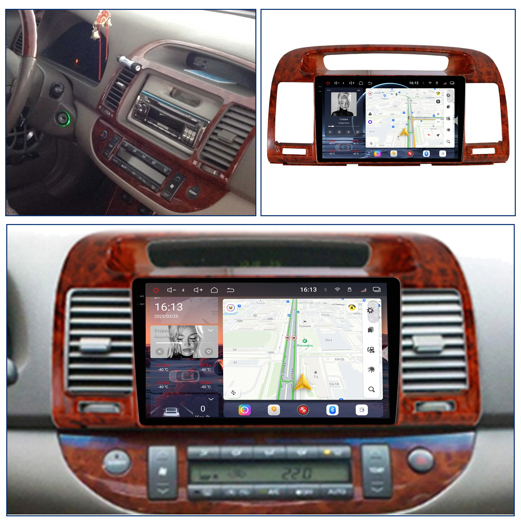 Redpower Crystal Sound 850 Pro Max Android Car Radio Player Screen for Toyota Camry 2001 - 2006 CarPlay Bluetooth Hi-Fi