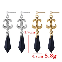 Anime Sailor Moon Earrings Black Crystal Cosplay Ear Clip For Women Personality Pendant Earrings Jewelry Gifts