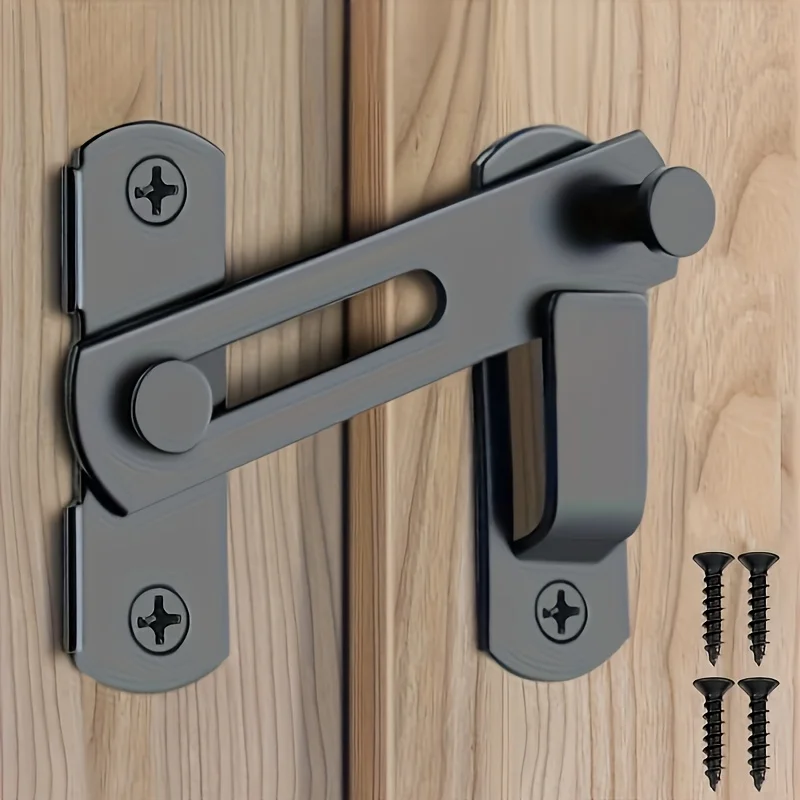 Heavy-Duty Stainless Steel Door Latch, 180° Flip Sliding Bolt Lock, Rust-Proof Privacy Lock for Barn, Fence & Garage