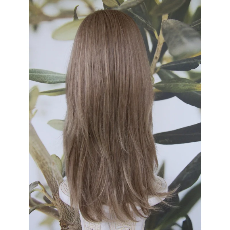 WIG RAMBUT FASHION WANITA PENUH PANJANG COKLAT CAHAYA/PIRANG CAMPURAN TAHAN PANAS UK