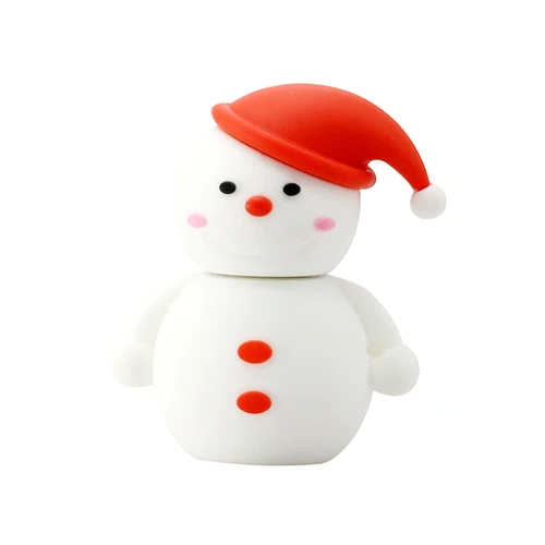 Imagen 2 del producto Unidad Flash USB de 128GB, unidad de bolígrafo de dibujos animados, muñeco de nieve, calcetín de alce, árbol de Navidad, 16G, 32G, 64G, colgante de Papá Noel, memoria de 256GB, regalo