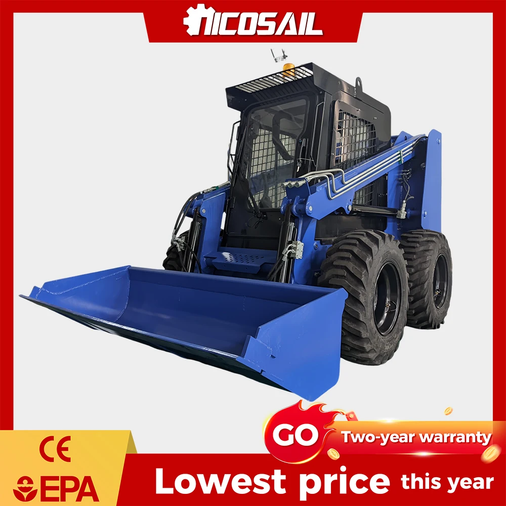 

Nicosail JC25 Mini Skid Steer Loader CE Certified Versatile Machine with Different Attachments for Farm Use