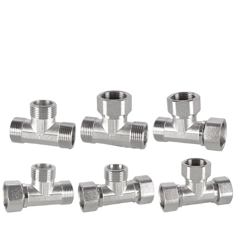 1-Zoll-Verbindungsstück aus Messing mit Innengewinde, Außengewinde und verdicktem T-Rohr-Zubehör DN25