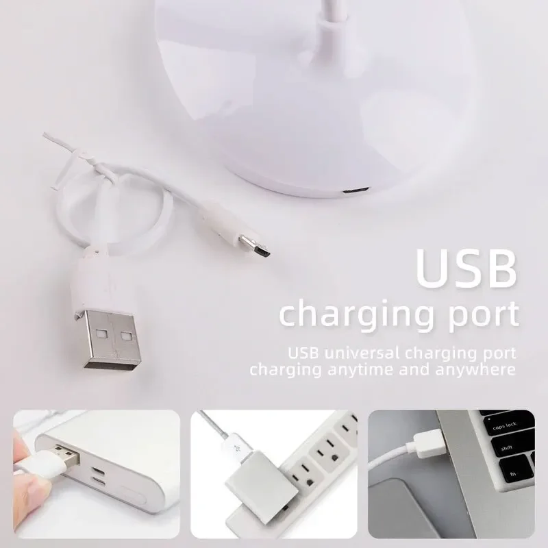LED Desktop Desk Lamp USB Rechargeable Lighting Eye Protection Room Night Light Bedroom Bedside Student Reading Lamp image 6