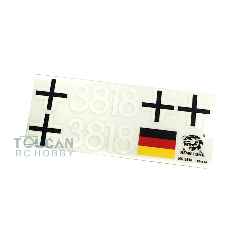 In magazzino Heng Long 1/16 RC Part German Tiger I RC Tank 3818 decalcomania incolla Sticker per fai da te decorativo modello RC TH00171-SMT9