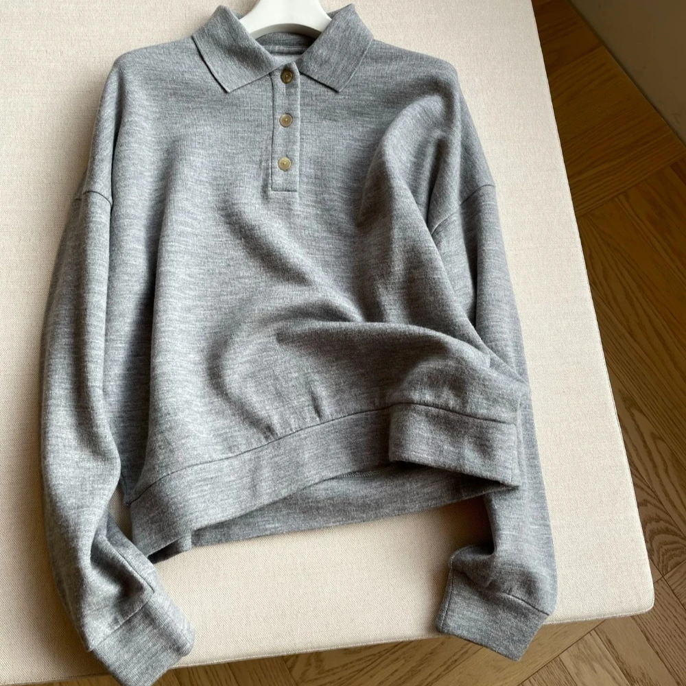 Minimalist Silhouette Cashmere Sweater Women Sweatshirts
