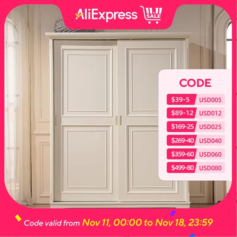 Aesthetic Luxury Wood Wardrobes Orgnizer Nordic Wooden Clothes Closet Wardrobes Bedroom Locker Guardaropa Bedroom Furniture