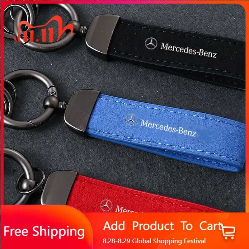 Para Benz AMG llaves de coche cadena anillos soporte llavero para Mercedes Benz AMG S320 W164 W205 W204 W168 C180 E320 A200 CLA CLK CLS ML