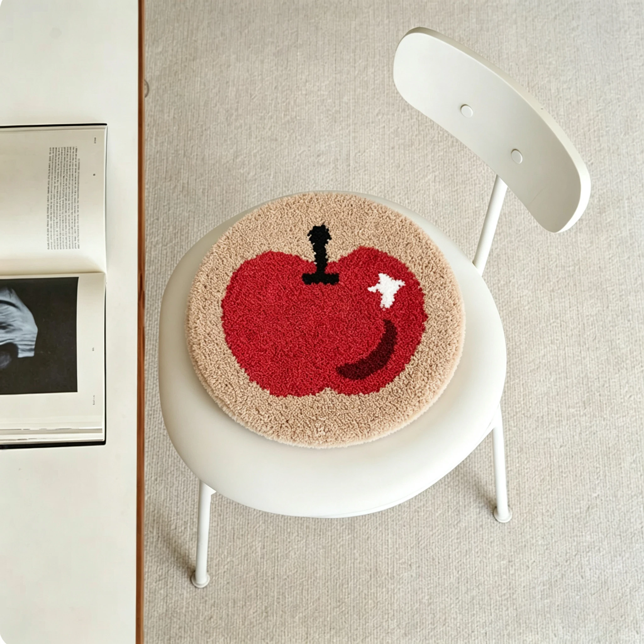 Soft Round Fruit pattern Floor Chair Sofa Cushion Pad Home Office Colorful Cozy Decor 40x40cm Chic Tufted Seat Mat