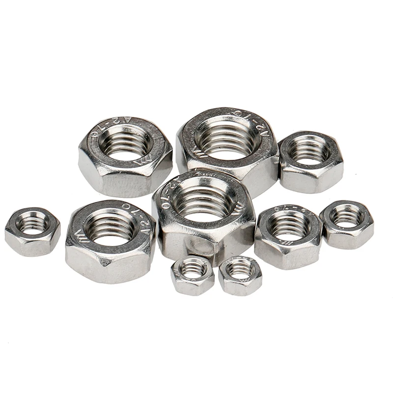 2pcs Anti-Threaded Nut  Left Nut  M4 M5 M6 M8 M10 M12 M14 M16 M18-M20 304 Stainless steel Anti-Nut / Anti-Tooth Nut  DIN934