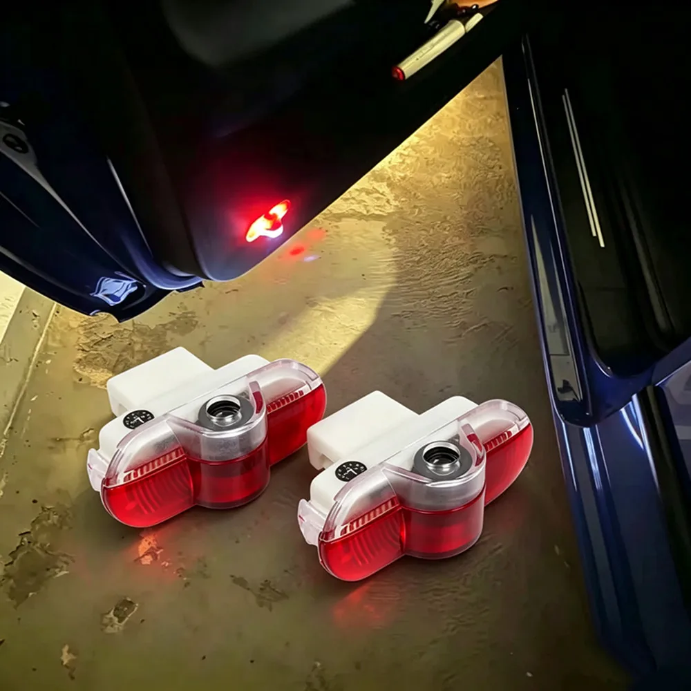 2X LED Car Door Interior Welcome Warning Light For VW Golf 3 4 Jetta MK4 Caddy MK3 Polo Beetle Cabrio Bora Sharan Touran Lavida