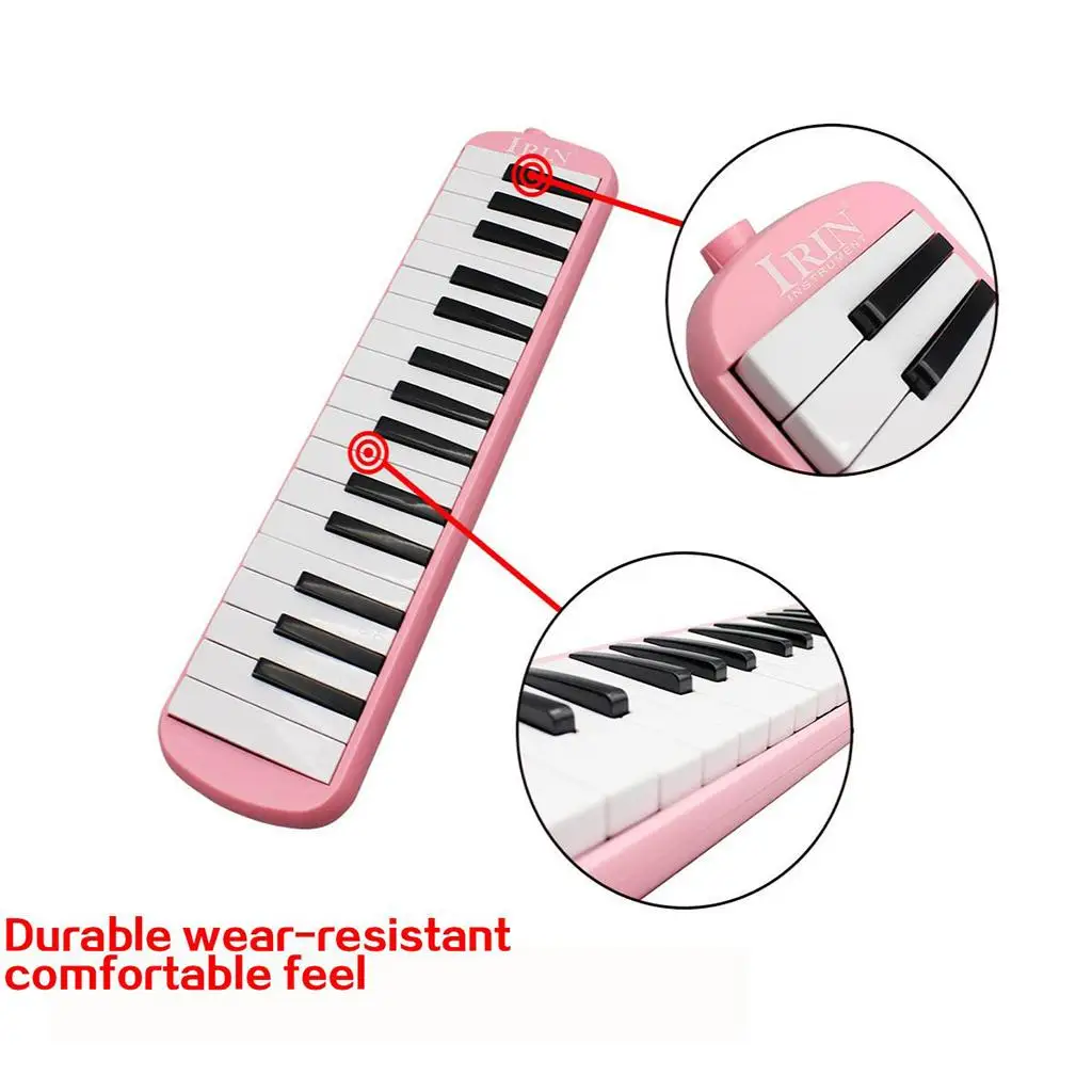 32 مفتاح بيانو ميلوديكا مع حقيبة حمل لون أسود لون وردي #6