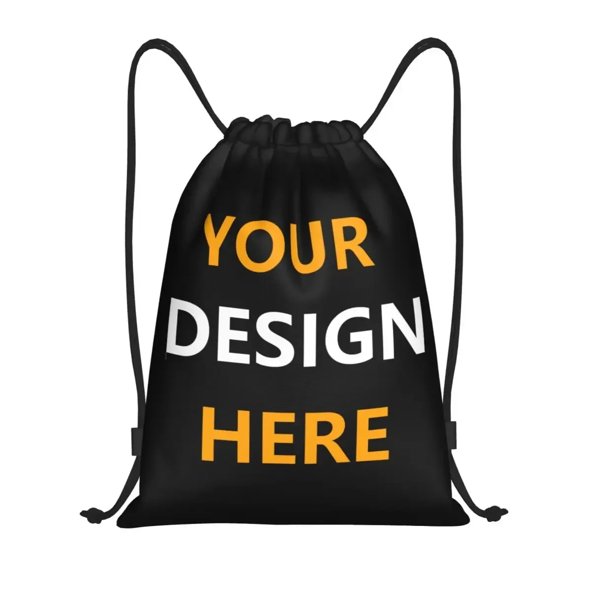 

Custom Your Design Here Drawstring Bags Men Women Portable Gym Sports Sackpack Personalized Shopping Storage Backpacks
