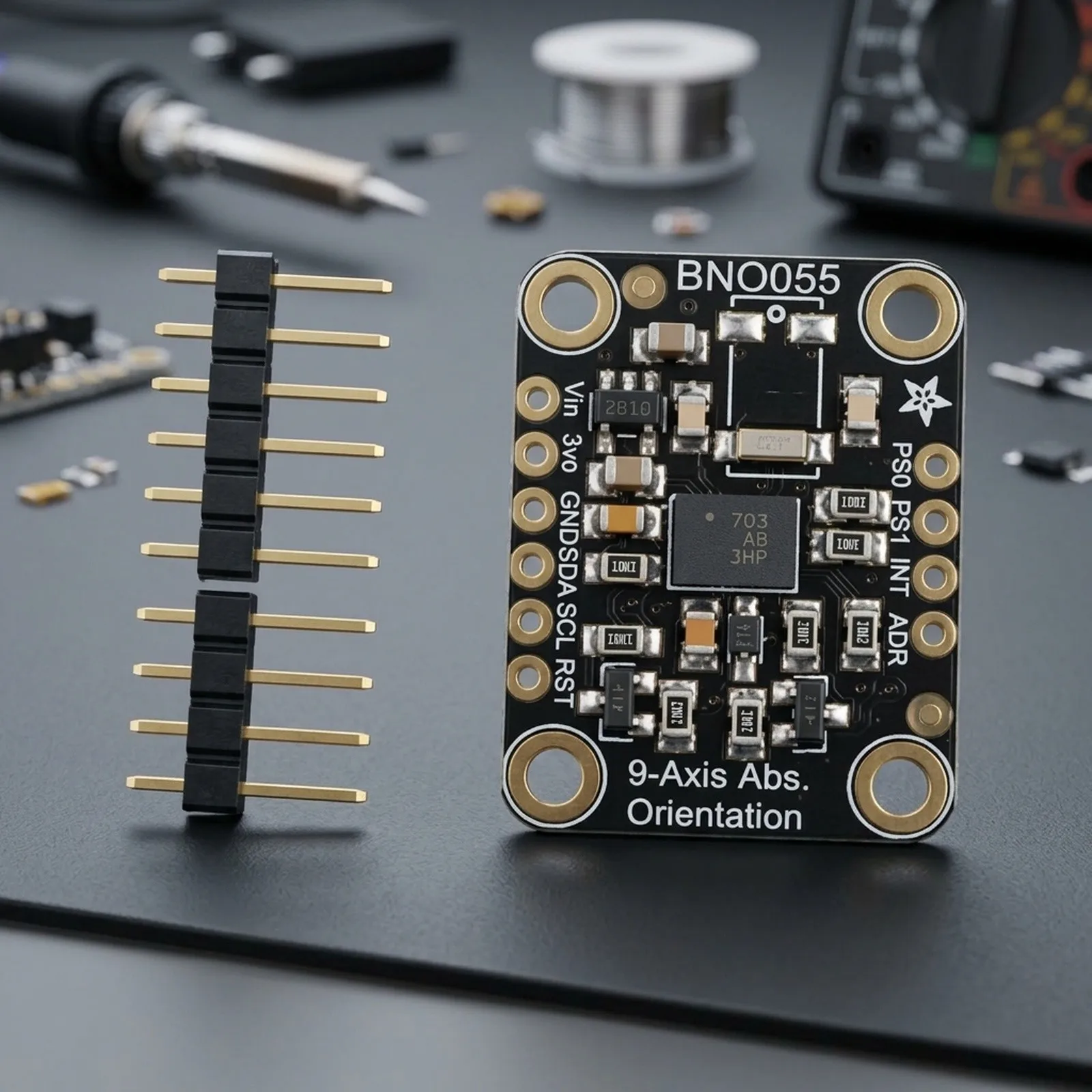 BNO055 Absolute Orientation Sensor Module Enabling Real-Time Motion Sensing for Drones Autonomous Systems and Edge AI Devices