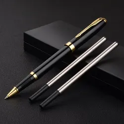 7 PCS Metal gel pen set 0.5 mm ballpoint pen for writing blue black Stationery Office School Supplies