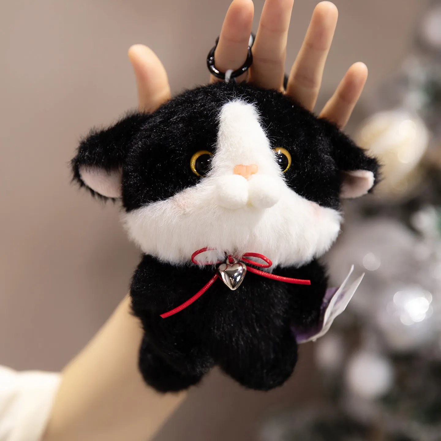 5 stili gatto peluche Stuffe Super carino siamese Calico gatto portachiavi ciondolo zaino Decor giocattolo per bambini regalo di compleanno