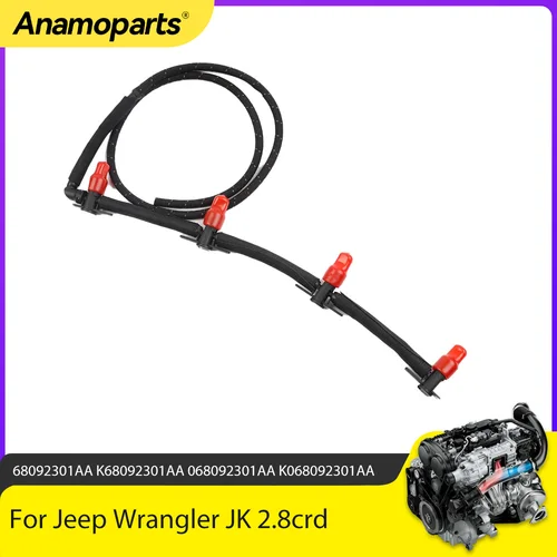 Piezas de motor manguera de combustible compatible con 2,8 CRD para Jeep Wrangler JK Cherokee KK 2.8CRD 11-18 68092301AA K68092301AA 068092301AA K068092301AA