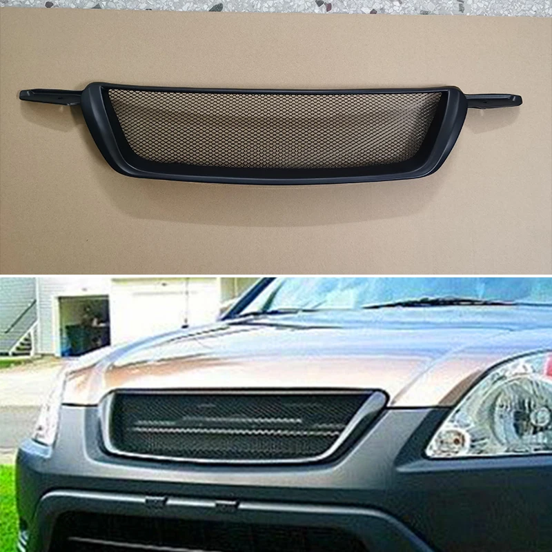 

For Honda CRV CR-V 2001 2002 2003 2004 Year Racing Grille Grill Body Kit Accessories FRP Matte Black