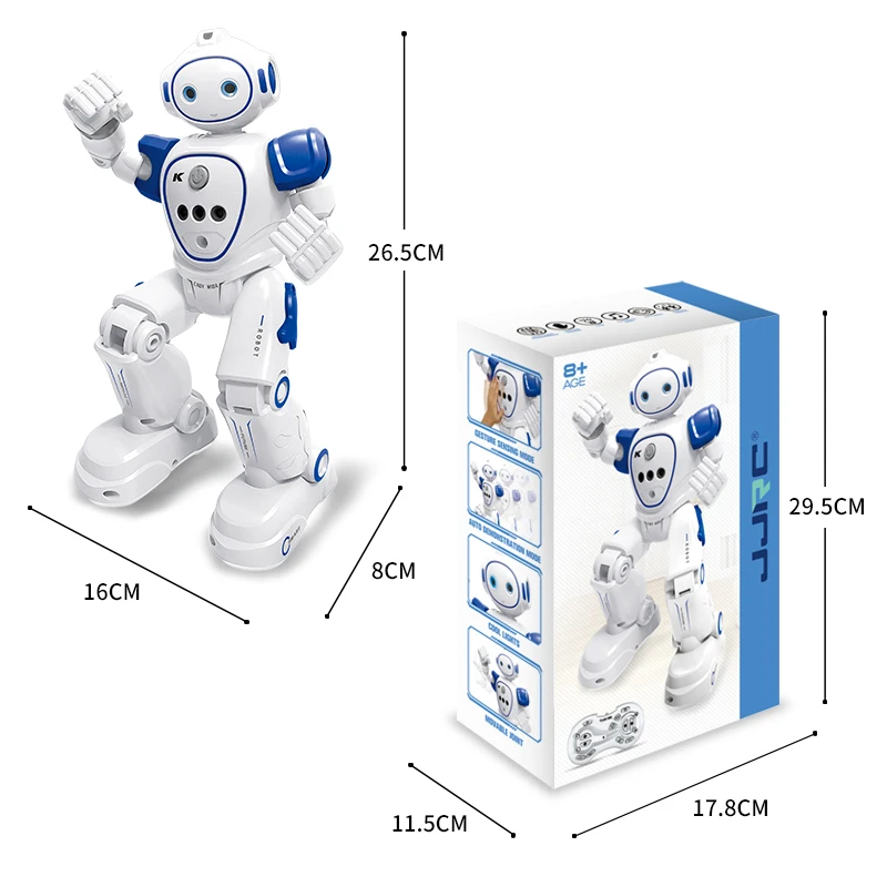 JJRC R21 RC Robô Eletrônico para Crianças, Smart Action Figure, Programação, Canto, Dança, Robôs Sensor de Gesto para Crianças, Brinquedo