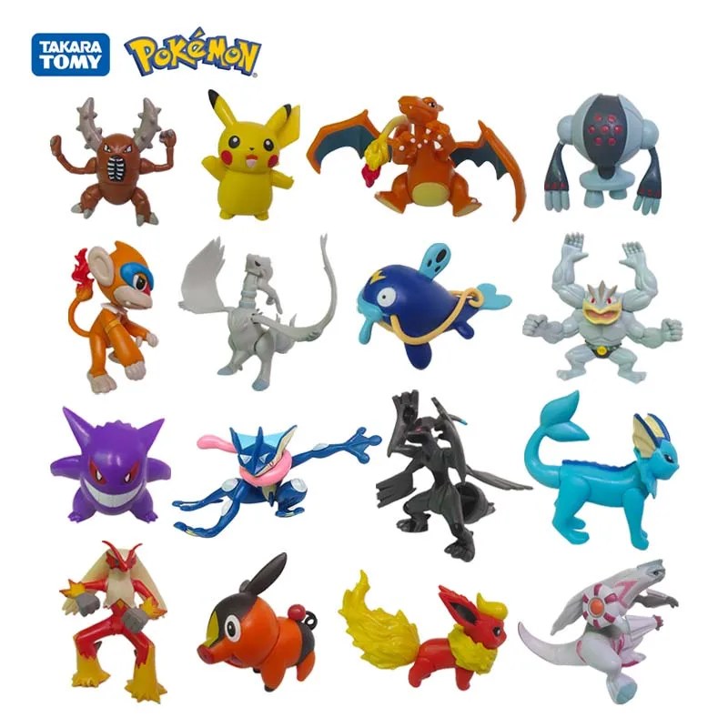 20 typów figurki Pokemon duży rozmiar 6-10 Cm Gengar Charizard Pikachu PVC zmiana zabawki modele dzieci Kawaii prezenty lalka dla dzieci