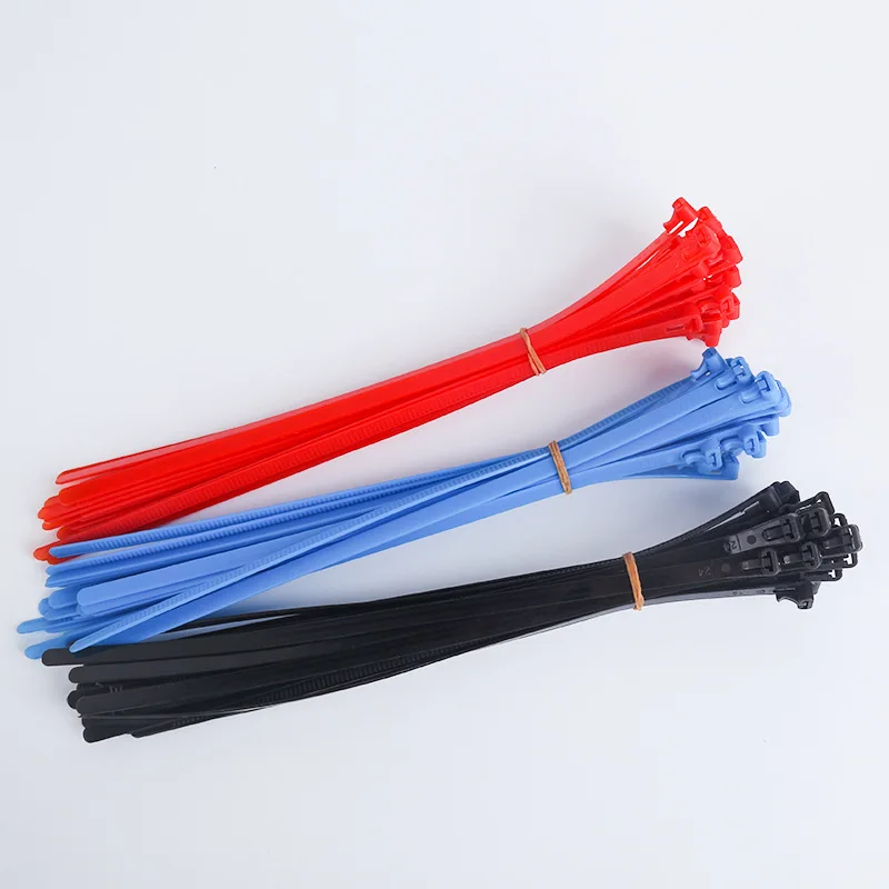 12 colors 3 * 100MM 100 / bag width 2.5 MM strong plastic cable ties with self-locking nylon cable ties International standards