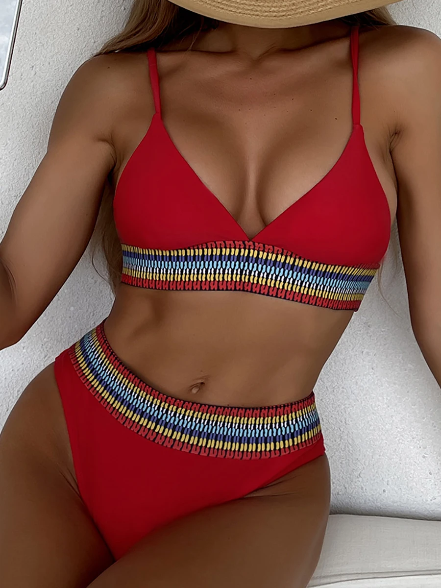 Sexy Bikini 2023 Women Swimwear High Waist Swimsuit Brazilian Bikinis Set 2 Pieces Women Bathing Suit Swim for Summer Beach Wear