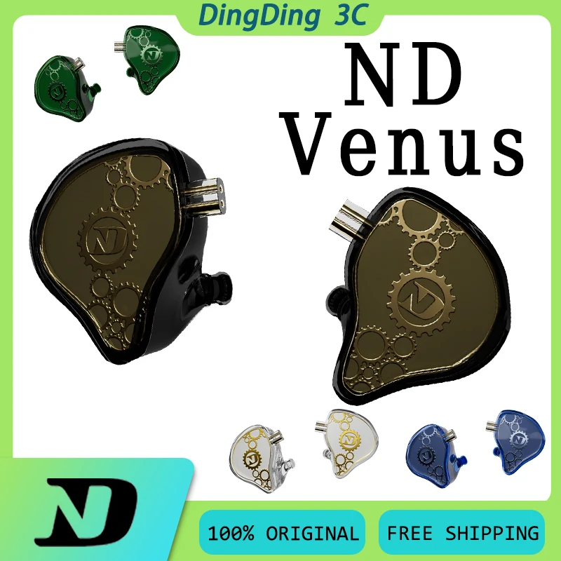 ND Venus In Ear HiFi Earphone 10mm Double Magnetic Large Dynamic Monitor Headset With Detachable Cable Custom FPS Gaming Earbuds