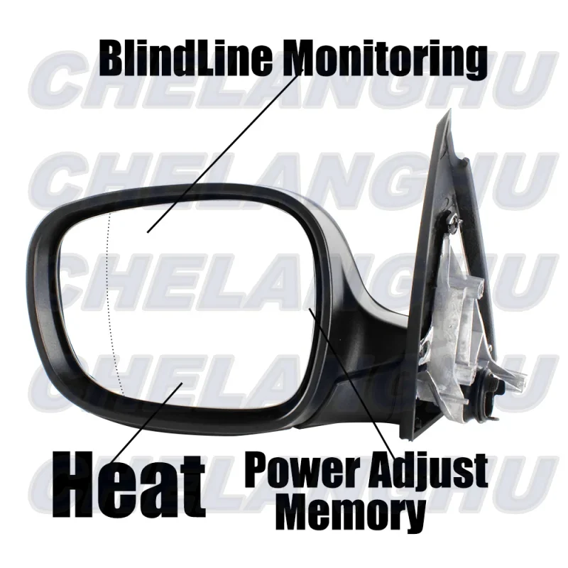 Mirror Assembly For BMW X3 F25 2010 2011 2012 2013 Left Side Black Painted 3 pins Heated Power Adjust Memory Power Fold