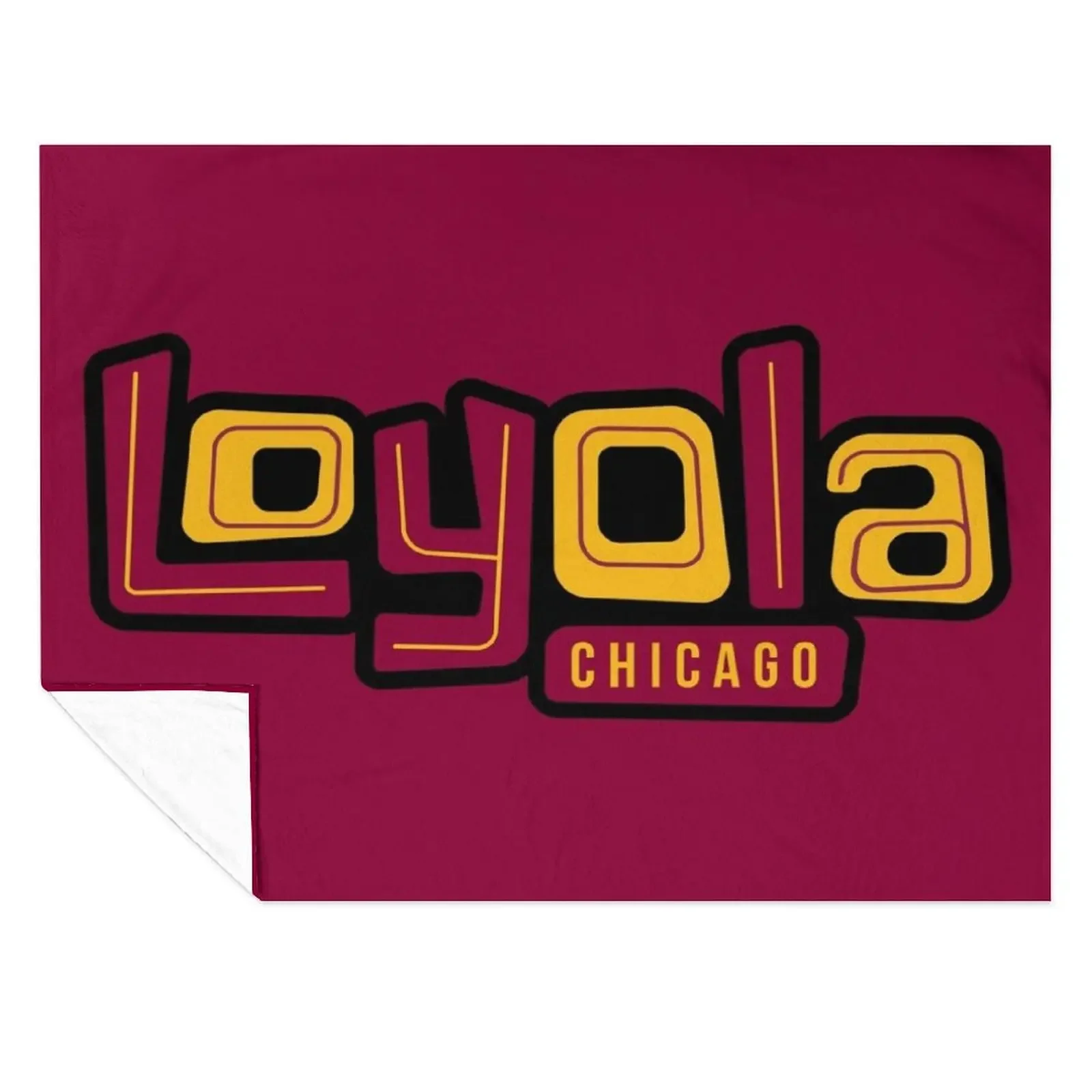 

Loyolapalooza Chicago Logo Throw Blanket Quilt Decorative Sofa Hairys wednesday Blankets