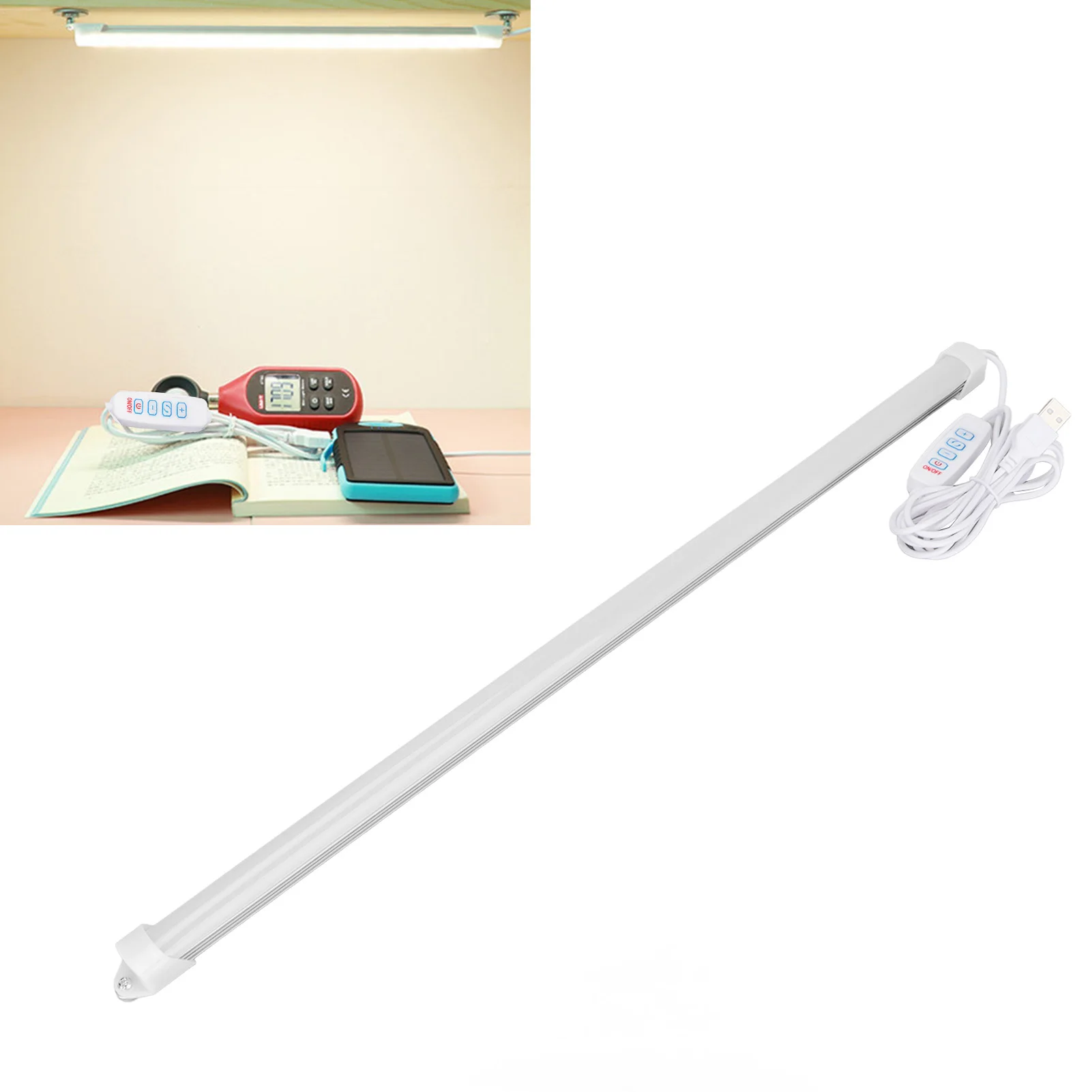 ZK50 Under Cabinet Light USB Plug in Dimmable Eye Protection 3 Colors LED Counter Bar Lamp for Dormitory Bedroom Desk