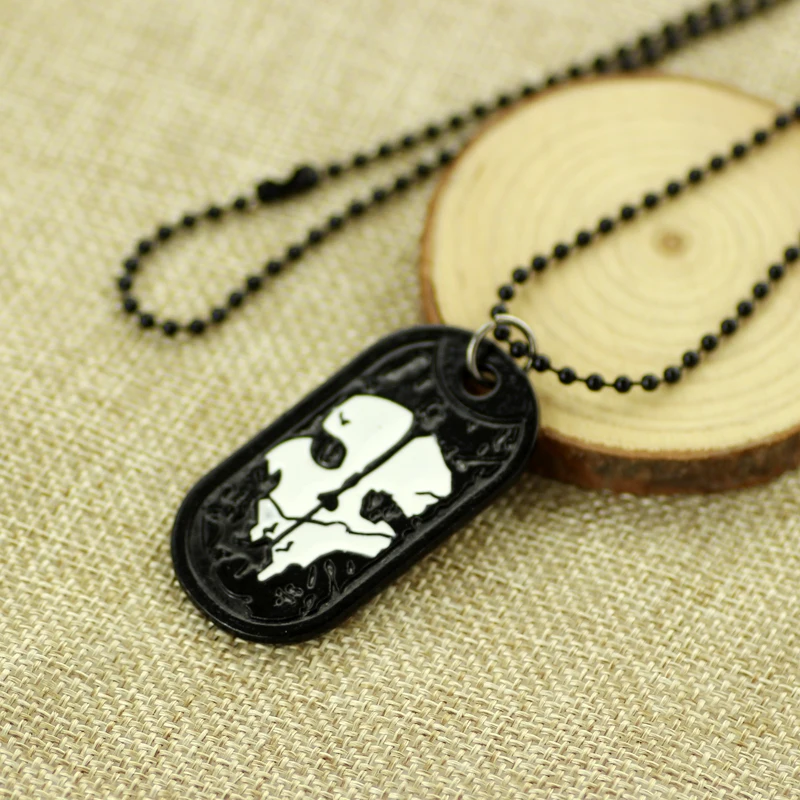 Hot Game Jewelry Mens Necklace Ghosts Dog Tag Pendant Army Nameplate For Duty Military Series with Weapons Call Game Fans Gift