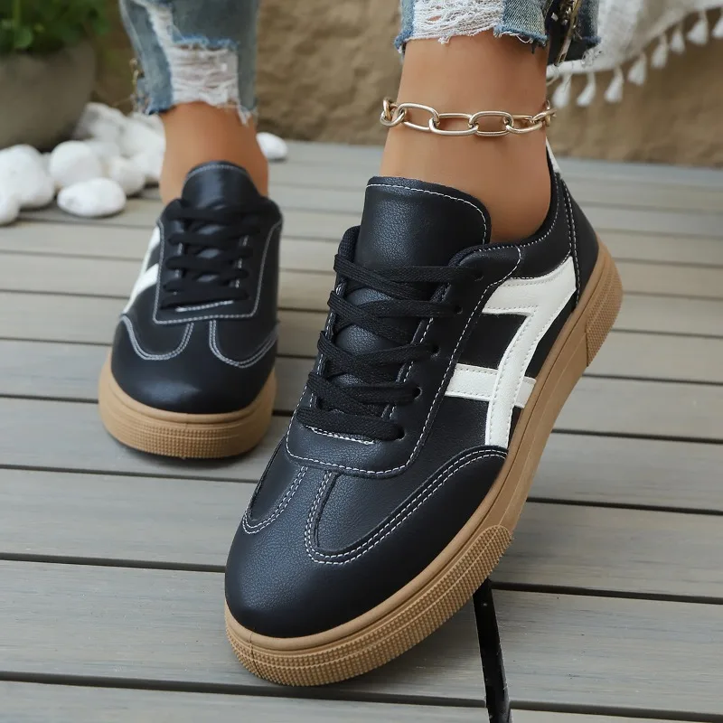 2026 New Round Toe Casual Women's Sneakers Fashion Lightweight Loafers Comfort Outdoor Anti Slip Soft Soled Women Shoes Tenis