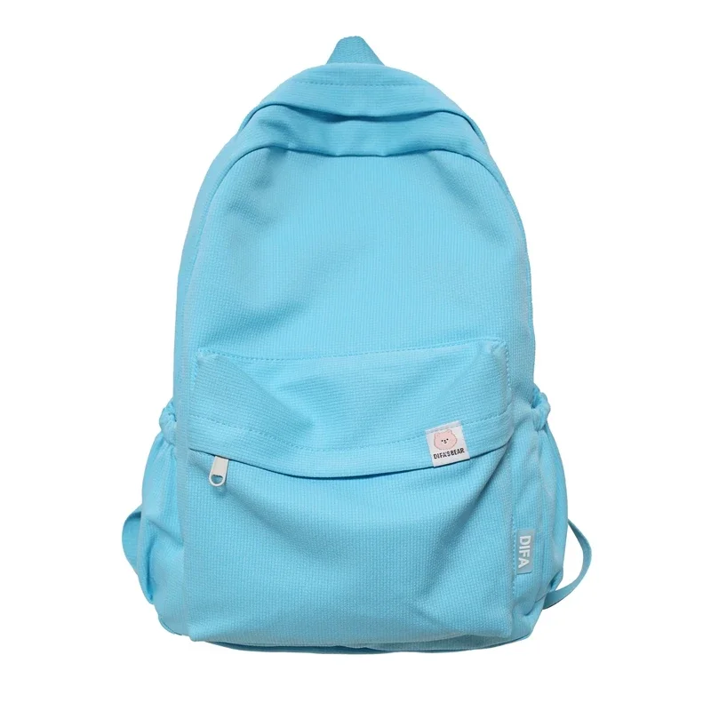 Mochila de nylon impermeável para mulheres, mochila de viagem estilo universitário, mochilas escolares para meninos e meninas adolescentes, monocromática, alta qualidade, nova