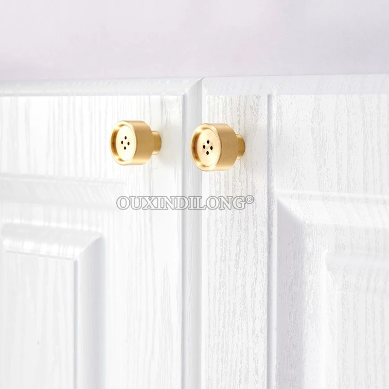 10PCS Solid Brass Furniture Pulls Handles Drawer Knobs Cupboard Wardrobe Bookcase Closet Dresser Wine Cabinet Pulls Knobs