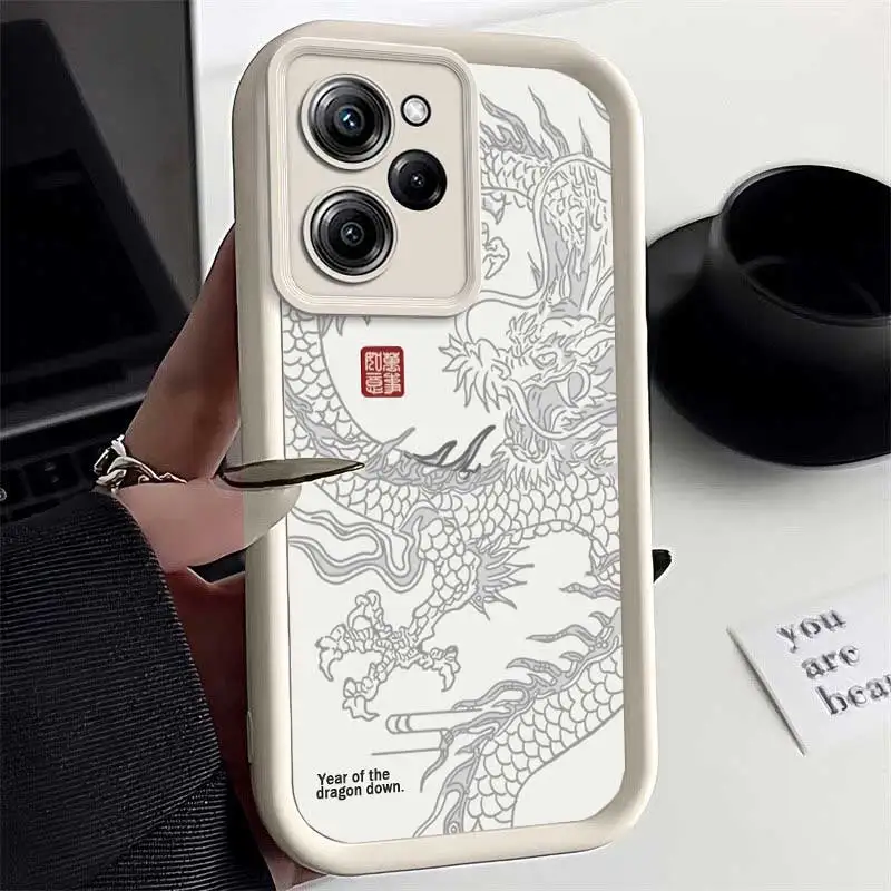 X5Pro Line dragon Sky Eye Ladder Phone Case For Xiaomi Poco C65 C61 C55 C51 C50 M6Pro X6Pro F5 X4GT F4 M3 X3 F3 M2 Cover