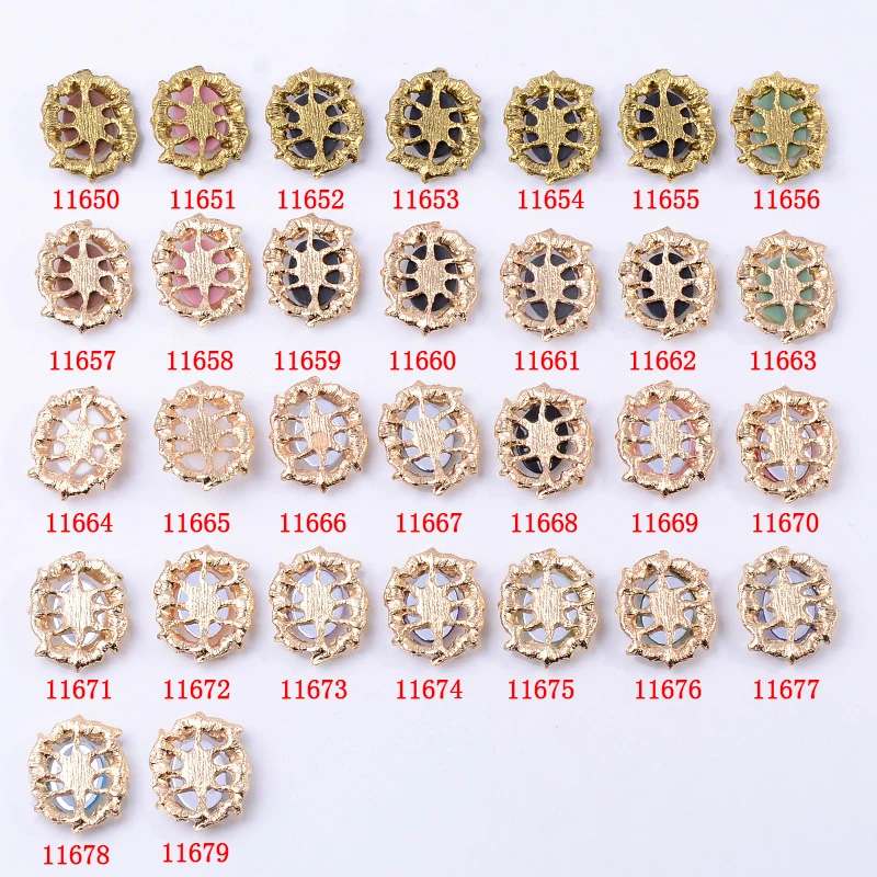 10Pcs 25*31MM Acrylic Metal Crystal Jewelry Accessories For Alloy Diy Craft Handmade Embellishment Home Wedding Decoration