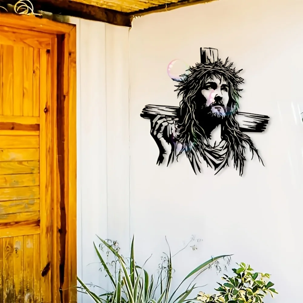 CIFBUY Iron Wall Art Crown Of Thorns Metal Sculpture Gothic Decor Sign For Home Indoor Outdoor Yard Easy Hang