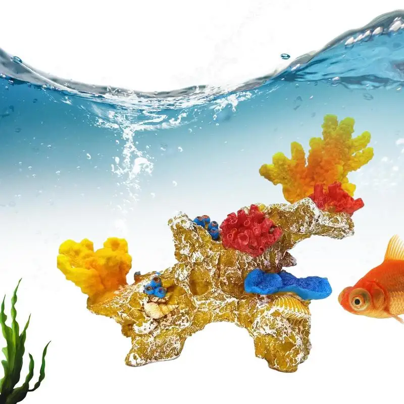 1pc Colorful Resin Aquarium Mini Artificial Coral Reef Decoration Fish Tank Coral Stone Landscape Ornament Aquarium Accessories