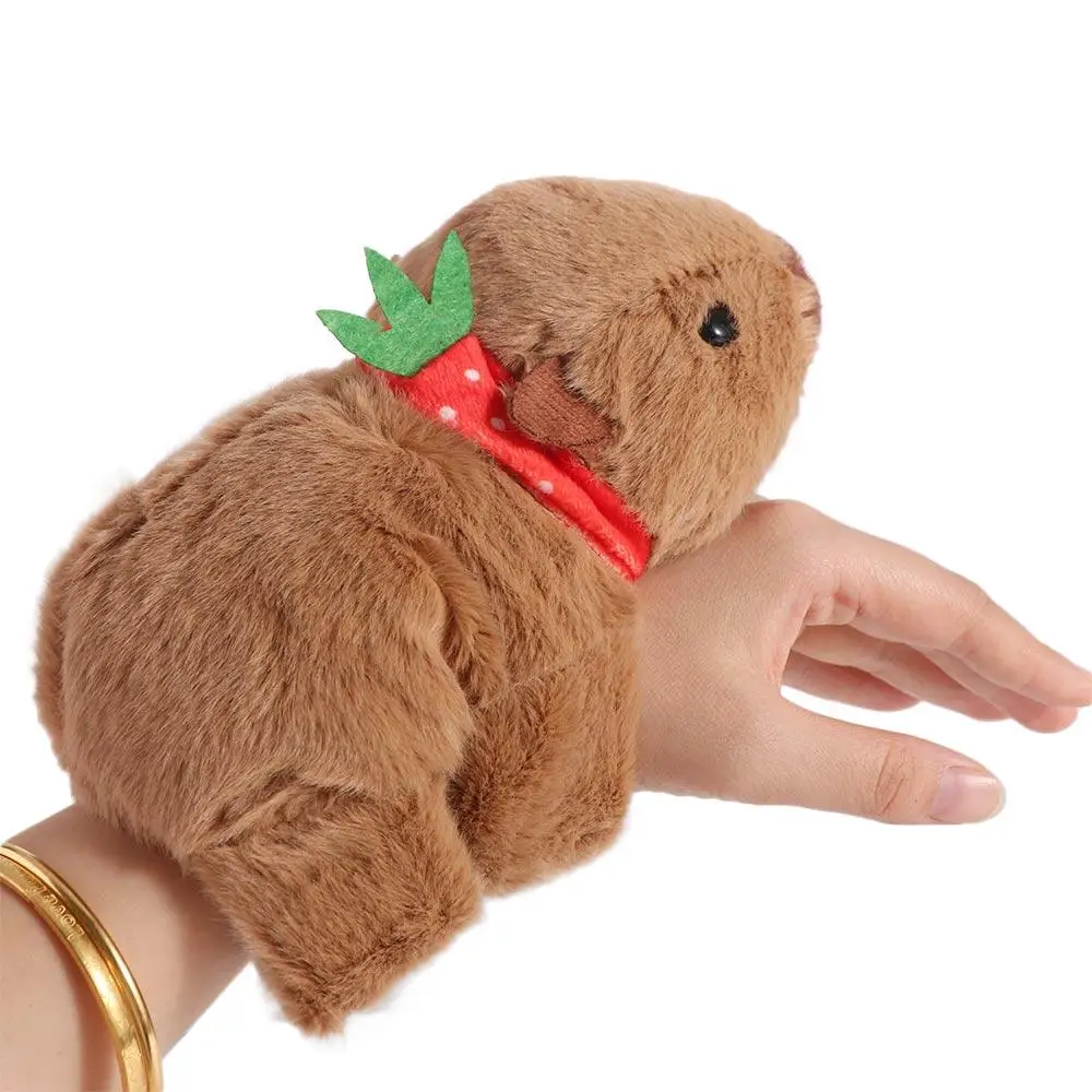 Stuffed Animals Capybara Plush Papa Circle Brown Plush Cartoon Fun Pop Circles Fluffy Soft Lovely Capybara Wrist Circle