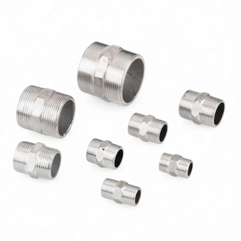Stainless Steel Pipe Fitting Connector Hex Reducing Hexagonal Male Female Threaded Coupling Plumbing System Repair Hardware Tool