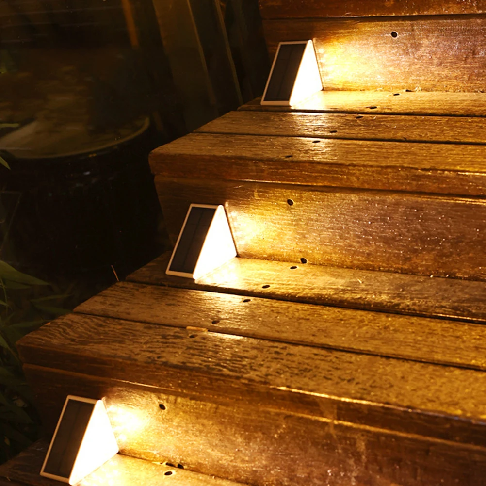 

Solar Step Stair Decorations Warm Light Powered Porch Decorations Outdoor Yard Waterproof LED Garden Party DIY