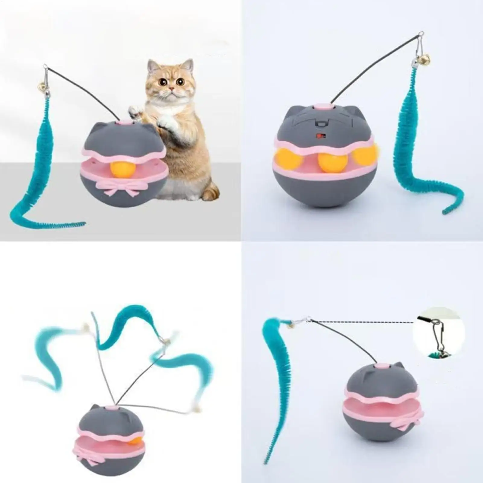 Automatic Cat Toy Self-Play Smart Battery Operated Rotatable Interactive Kitten Enrichment Exercise Toys For Home Cattery