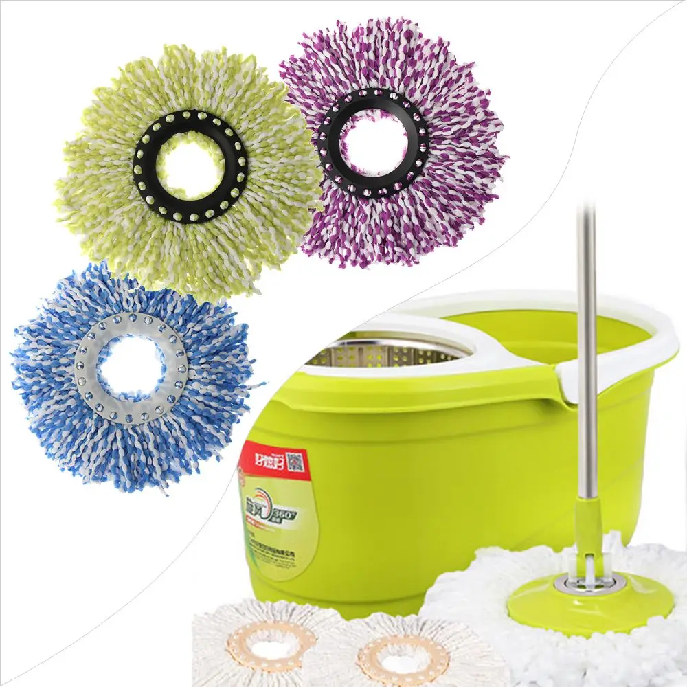 360° Rotating Household Magic Replacement Mop Head Cleaning Pad Microfiber Floor Mop Head