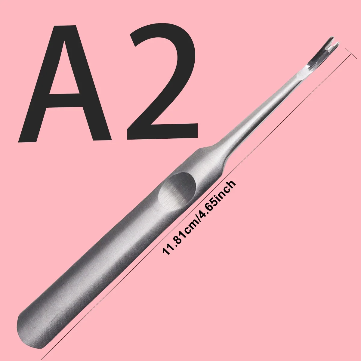 1Pcs Nail Cuticle Fork Tool – Stainless Steel Dead Skin Remover, Straight & Butterfly Cuticle Scraper for Manicure Pedicure