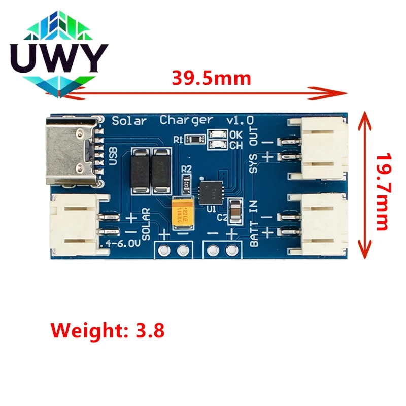 CN3065 Solar Charging Module Type-C/Micro Interface 3.7V Lithium Battery Charger Board Support Solar Panel Charging