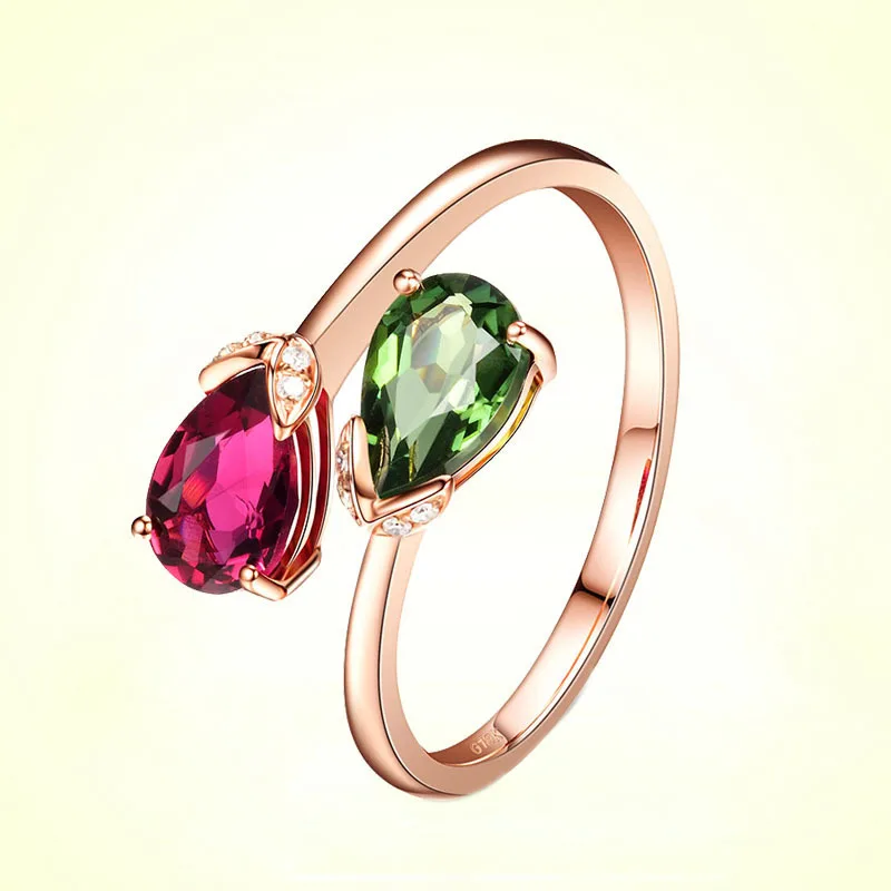 Hot-selling luxurious and fashionable water-drop style ring made of silver, suitable for women in Japan and South Korea.
